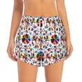 thumbnail image 2 of Picia Mexican Bright Style Pattern Women's 2 in 1 Athletic Running Shorts High Waisted Workout Casual Gym Sweat Shorts with Comfy Liner Zipper Pockets-XX-Large, 2 of 9