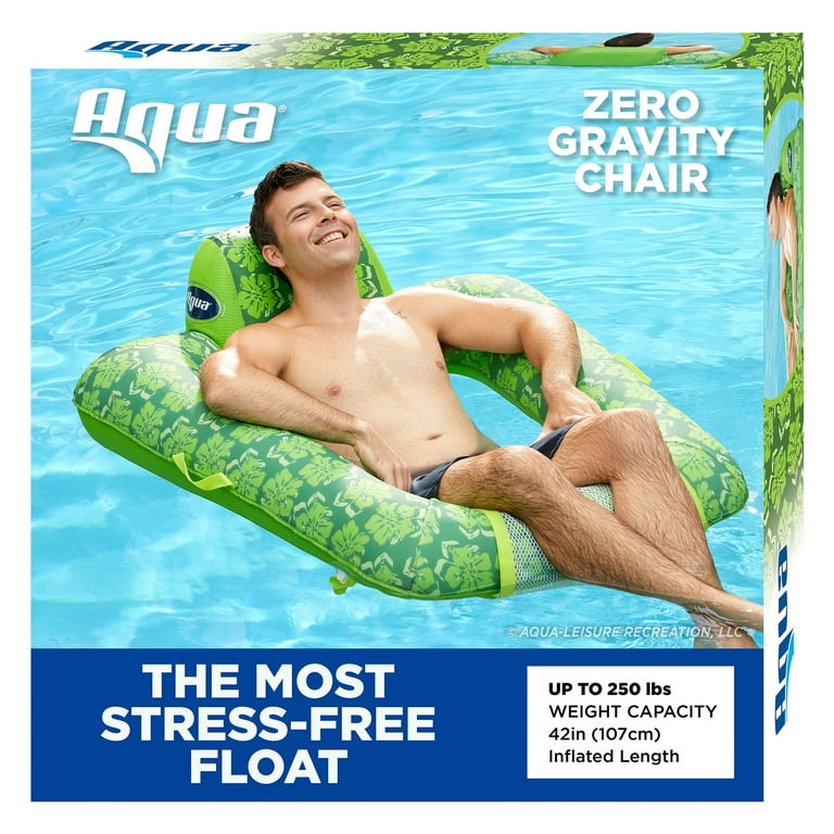 Aqua Leisure Inflatable Lounge w Canopy Zero Gravity Inflatable Recliner