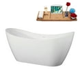 thumbnail image 2 of 63" Streamline B-328-99-GLD Soaking Freestanding Tub and Tray With Internal Drain in Polished Gold, 2 of 10