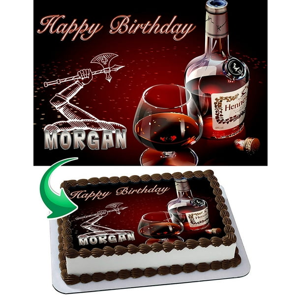 Hennessy Edible Cake Image Topper Personalized Picture 1/4