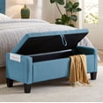thumbnail image 4 of S-HOME Ottoman with Storage, Storage Ottoman Bench with Safety Hinge 350 lbs Weight, Upholstered Entryway Bench with Seating, 4 of 10