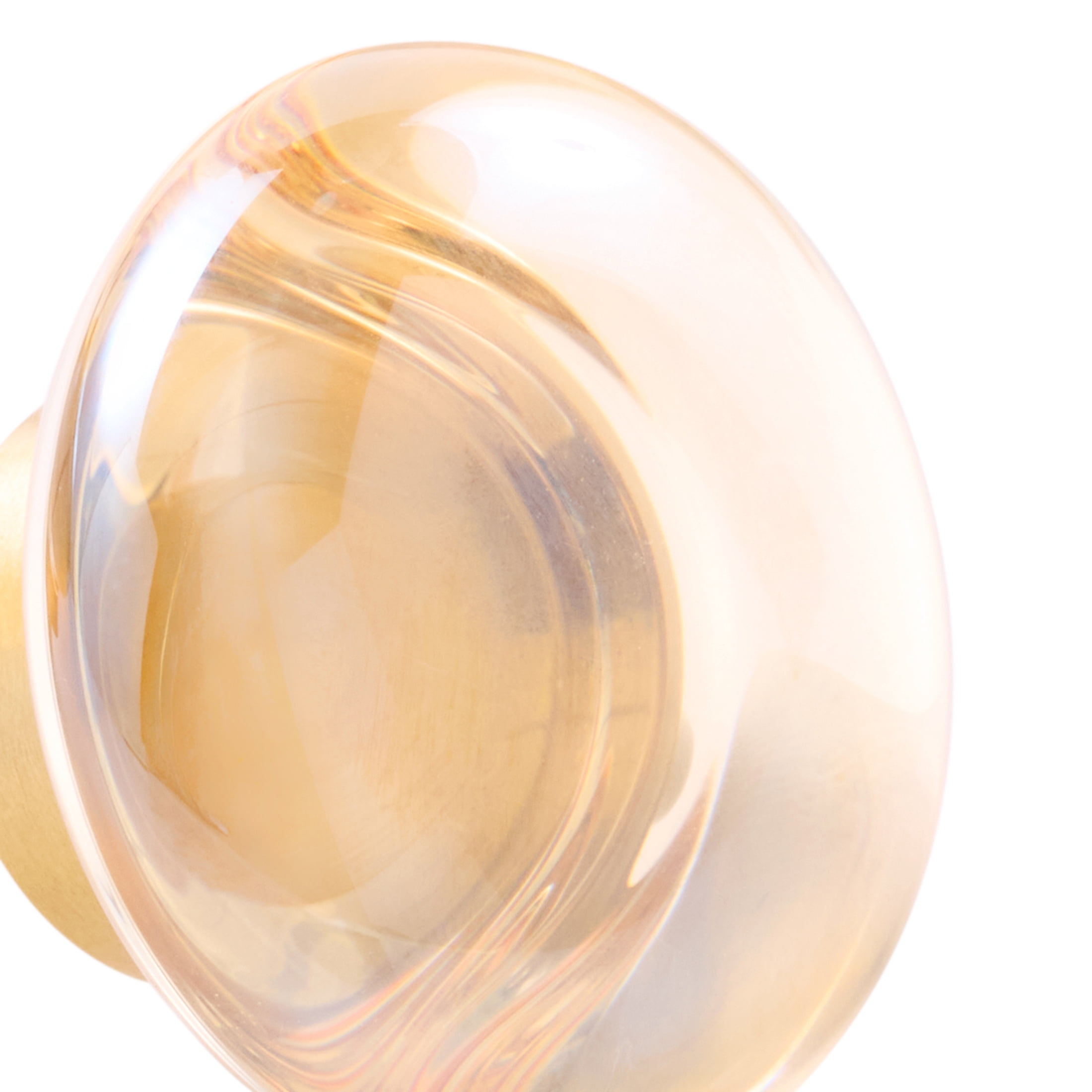Better Homes & Gardens Modern Heirloom Crystal Knob, Heritage Gold/Light Amber, 2 pack
