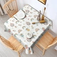 thumbnail image 2 of White Fairy Castle Pattern Square Tablecloth,Waterproof Square Table Cover,Wipeable Spillproof Washable Table Cover for Home Kitchen Party Decor 42"X42"(107x107cm), 2 of 6
