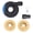 Blue Black, variant on BIMZUC 4 Inch Dust Shroud for Angle Grinder, Surface Grinding Cover with 2 Grinding Wheels for Stone Polishing, Fits 100mm/115mm Grinders, Red and Black