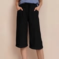 thumbnail image 2 of SNKSDGM Women's Plus Panties for Women Cotton Plus Size Womens Dress Pants High Waisted Straight Leg Women Fashion Straight Leg Casual Pants High Waist Sports Loose Pants, 2 of 6