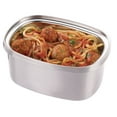 thumbnail image 4 of Mainstays 33oz Rectangular Food Container with Divider, Stainless Steel, 4 of 16