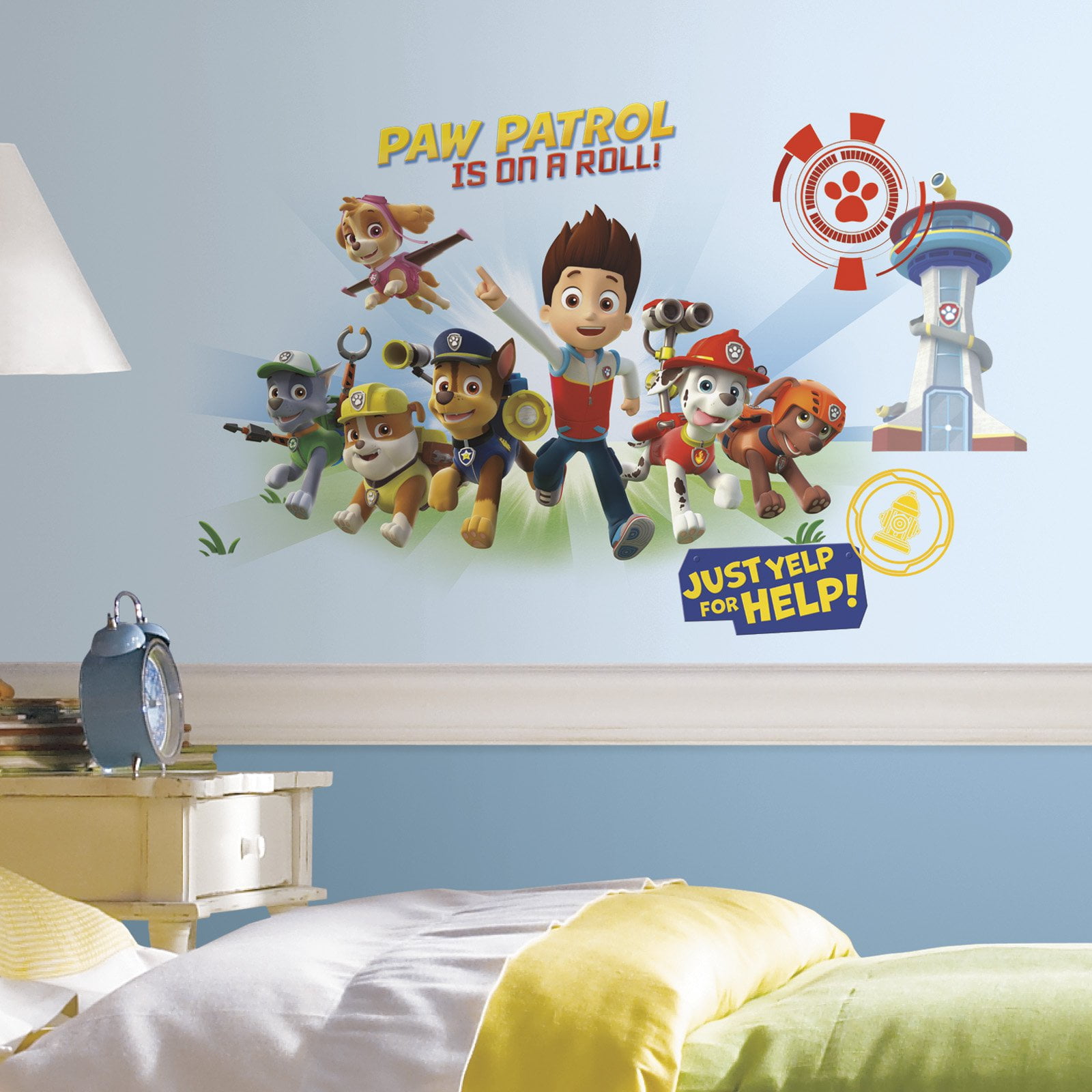 Paw Patrol Light Switch Surround Sticker Skin Theme Graphic Decal Bedroom Kids