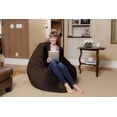 thumbnail image 2 of Chill Sack Bean Bag Pillow, Memory Foam Lounger with Microsuede Cover, Kids, Adults, 7.5 ft, Brown Pebble, 2 of 5