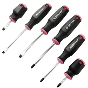 WORKPRO 6-Piece Pink Magnetic Screwdriver Set
