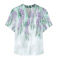 thumbnail image 4 of Xixinqiwan Women No Boundaries Tops,Hawaiian Shirts for Women Tropical Casual Shirt Short Sleeve Floral Blouses Tops Summer Vacation Outfits, 4 of 5