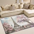 thumbnail image 2 of SKYSONIC Lightweight Soft Area Rugs Oil Painting Street View of Paris Floor Mat for Kids Playing Room Hardwood Floor Living Room 80x58 inchNursery Rugs, 2 of 6