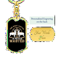 thumbnail image 3 of Time Hunting Wasted Stainless Steel or 18k Gold Premium Swivel Dog Tag Keychain, 3 of 10