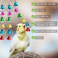 thumbnail image 5 of 3-Pack Parrot Toys Bell Bird Toy Colorful Chew Hanging Cage Biting Macaw Parrot, 10", 5 of 5