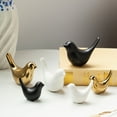 thumbnail image 2 of Set of 2 Bird Decor Figurine Ceramic Bird Statue Small Modern Figurines Home Decor Decorative Ornaments for Shelf Desktop Living Room Bedroom Cabinets Office Decorations, 2 Sizes(White), 2 of 5
