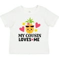 thumbnail image 3 of Inktastic My Cousin Loves Me Pineapple Girls Toddler T-Shirt, 3 of 5