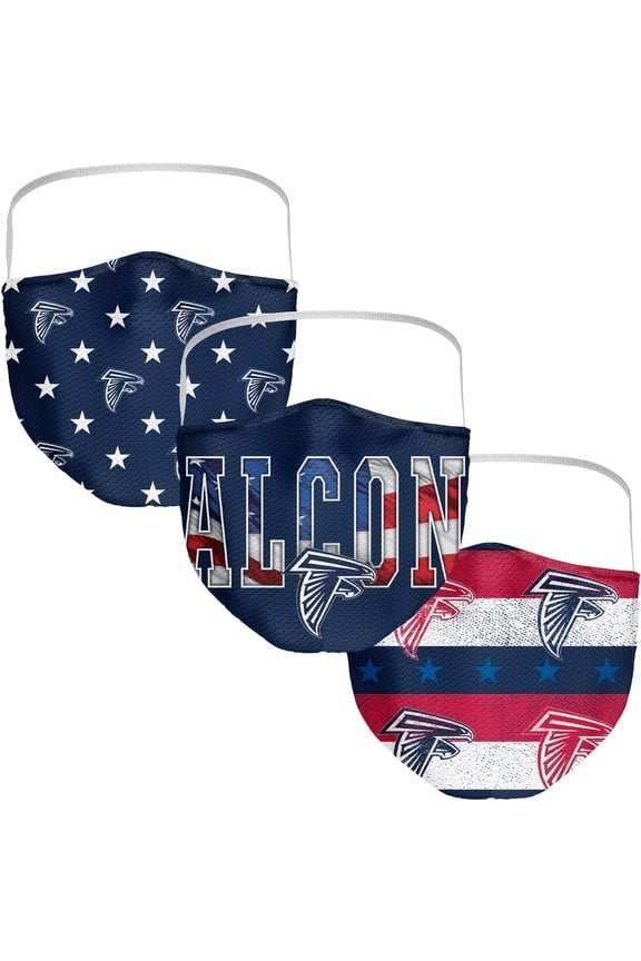 Adult Fanatics Branded Atlanta Falcons Patriotic Face Covering 3-Pack