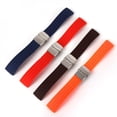 thumbnail image 2 of Silicone Rubber 16,18, 20, 22, 24mm Watch Strap Band Deployment Buckle Waterproof Watchband with Stainless Steel Buckle 4 Color, 2 of 5