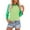 #0387-Green, variant on Uootdi 3/4 Gift Raglan Sleeve Color Block Tops for Women Workout Baseball Jersey Shirts Casual Cotton Tees Comfy Streetwear