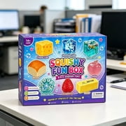 Ledyu Dumpling Squishies, Glitter Dumpling Mystery Box, Fidget Adults, Dumplings Stress Balls with Food Steamer,Stretchy Desk, B