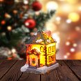 thumbnail image 3 of Kmbangi Christmas Small Village Houses, Cute LED Light Up Snow House Scene Figurine Tabletop Decorations for Home, 3 of 6