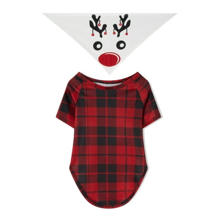 

Family Matching Christmas Pajamas Elk Plaid Print Holiday Pajamas