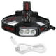 thumbnail image 1 of Faro LED de doble cara impermeable para exteriores, lámpara frontal para acampar, correr, pescar, carga USB, 1 of 8