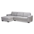 thumbnail image 2 of Baxton Studio Nevin Light Grey Sectional Sofa with Left Facing Chaise, 2 of 6