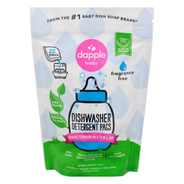 Dapple Natural Dish Washer Pods Fragrance Free 25 Pod(s) Walmart