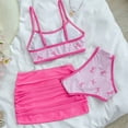 thumbnail image 3 of Shadoumai Tween Girls Bikini Sets Sporty Color Block Two Piece Adjustable Straps Swimsuits with Chest Pad Size 10-18 Years, 3 of 5