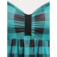thumbnail image 4 of Tank Top Sin Espalda a Cuadros Tamaño Plus Rosegal  Camisetas sin mangas de talla grande, 4 of 5