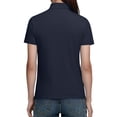 thumbnail image 4 of FRSASU Womens Polo Shirts Short Sleeve Button Lapel Collared Summer Tops Business Casual Basic Tees Navy XXL(XXL), 4 of 6