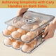 thumbnail image 2 of Contenedor de huevos para refrigerador: cartones de huevos, huevera con ruedas automáticas para refrigerador con escala de tiempo y tapa, 2 of 8