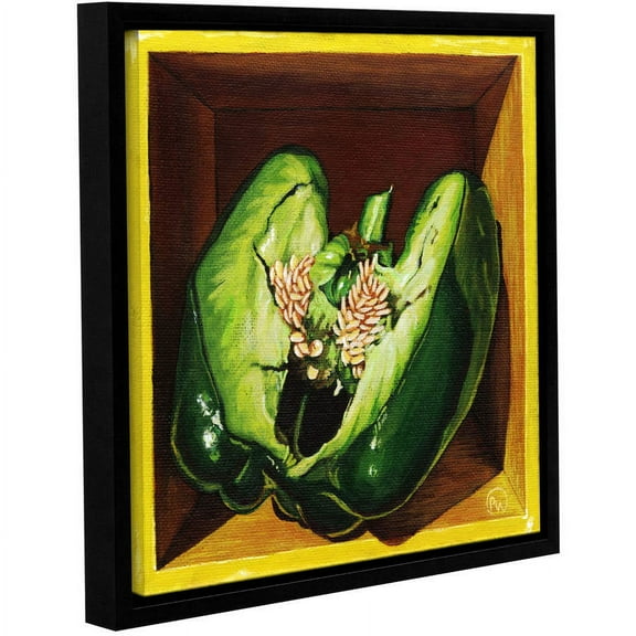 ArtWall Paige Wallis "Green Bell" Gallery-wrapped Floater-framed Canvas
