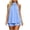 Sky Blue 04, variant on Karymi Plus Size Tops for Women Solid 2 Piece Vacation Outfit Set, Halter Neck Sleeveless Loose Flowy Tank Top, Elastic High Waist Relaxed Fit Shorts Womens T Shirts