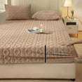 thumbnail image 6 of sruoe Fitted Sheet Queen, Size Fitted Bed Sheet, Mattress Protector Thickened Cover, Solid Color Extra Soft Comfortable Brushed Microfiber Fitted Sheets, Bottom Sheet for Bed, Hotel Bedding, Brown, 6 of 6