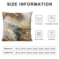 thumbnail image 6 of Awypu Marble Print Throw Pillow Cushion of 2 , Retro Style Paintbrush Colors in Marbling Texture Watercolor Art, Decorative Square Accent Pillow Case, Sand Brown, 6 of 6