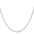 thumbnail image 3 of Auriga 14K White Gold 1.5mm Rope Chain Necklace 18inch for Women, 3 of 6