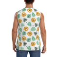thumbnail image 4 of Goofa Tiger Leaves Printed Men's Sleeveless T-Shirt - Athletic Gym Workout Tank Top for Men - Moisture-Wicking, UPF 30+ Quick-Dry Muscle Tee-3X-Large, 4 of 8