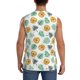 thumbnail image 4 of Balery Tiger Leaves Camisetas sin mangas para hombre, absorbe la humedad y protege contra el mal olor.-Large, 4 of 7