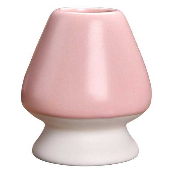 jifeng Porcelain Whisk Holder Handmade Chasen Stand Pink