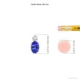 thumbnail image 4 of ANGARA Natural Oval Tanzanite Solitaire Pendant with Diamond in 14K Yellow Gold for Women (Size-6x4mm) | December Birthstone, Anniversary, Jewelry Gift for Women | Natural Tanzanite Necklace, 4 of 8
