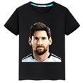 thumbnail image 2 of 2024 HOT Messi Ropa estampada para niños Verano Algodón Camiseta para niños Niñas Casual Manga corta Moda Camisas negras Ropa deportiva Top, 2 of 5
