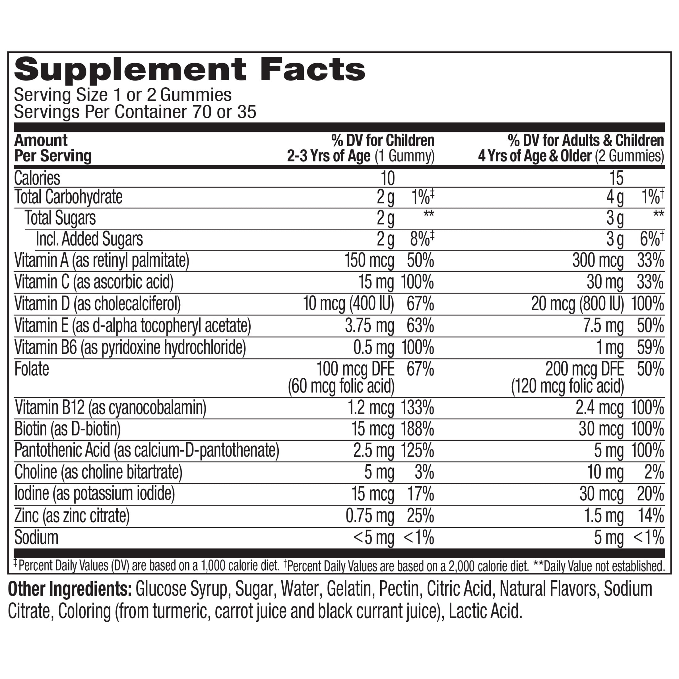 OLLY Kids Multivitamin Gummy Worm Supplement for Kids, Vitamins A, C, D & Zinc, 70 Count