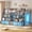 Gray, variant on Twin Low Loft Bed with LED Light, 5 Drawers & Storage Shelves, Metal Frame with Stairs, Safety Guardrail, Space-Saving Design, Pink