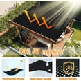 thumbnail image 3 of NAWAY 90% Sun Shade Cloth 6'x12' Outdoor Pergola Shade Cover Canopy with Grommets UV Block Privacy Screen for Patio, Backyards, Outdoor, Carport, Garden, Black, 3 of 6