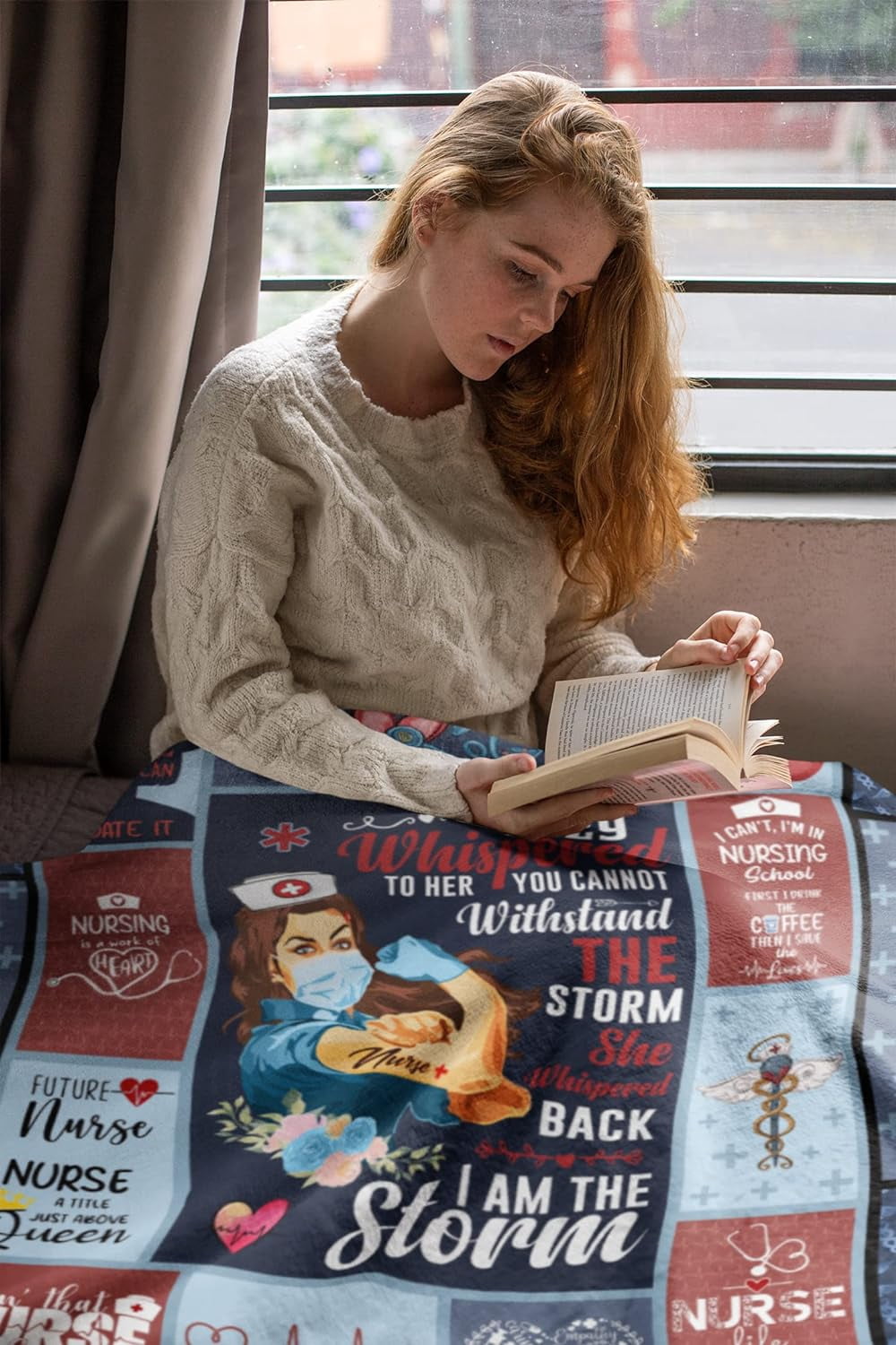 Nurse Gifts for Women - Gifts for Nurses 60"x50" Blanket - Nursing Student Gifts - RN Gifts for Nurses - NICU Nurse Gifts - Nurse Week Birthday Graduation Retirement Gift Ideas