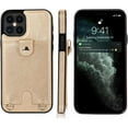 thumbnail image 5 of Necklace Crossbody Case for iPhone 12 Pro Max,PU Leather Wallet Lanyard Case Cover with Card Holder Adjustable Detachable Anti-Lost Neck Strap Case for iPhone 12 Pro Max,6.7",Gold, 5 of 9