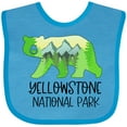 thumbnail image 3 of Inktastic Yellowstone National Park Mountains and Bear Shape Boys or Girls Baby Bib, 3 of 4