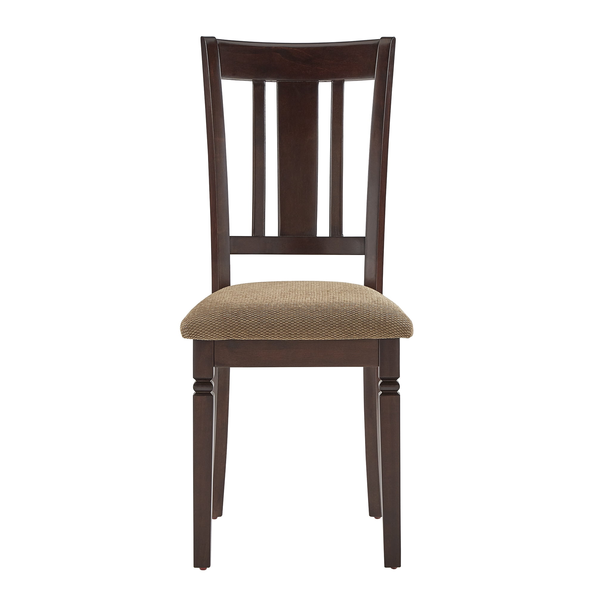 Weston Home Finn Espresso Finish Upholstered Dining Chairs, Set of 2