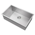 thumbnail image 2 of Miligoré 30" x 18" x 9" Deep Single Bowl Undermount Zero Radius Stainless Steel Kitchen Sink - Includes Drain, 2 of 5
